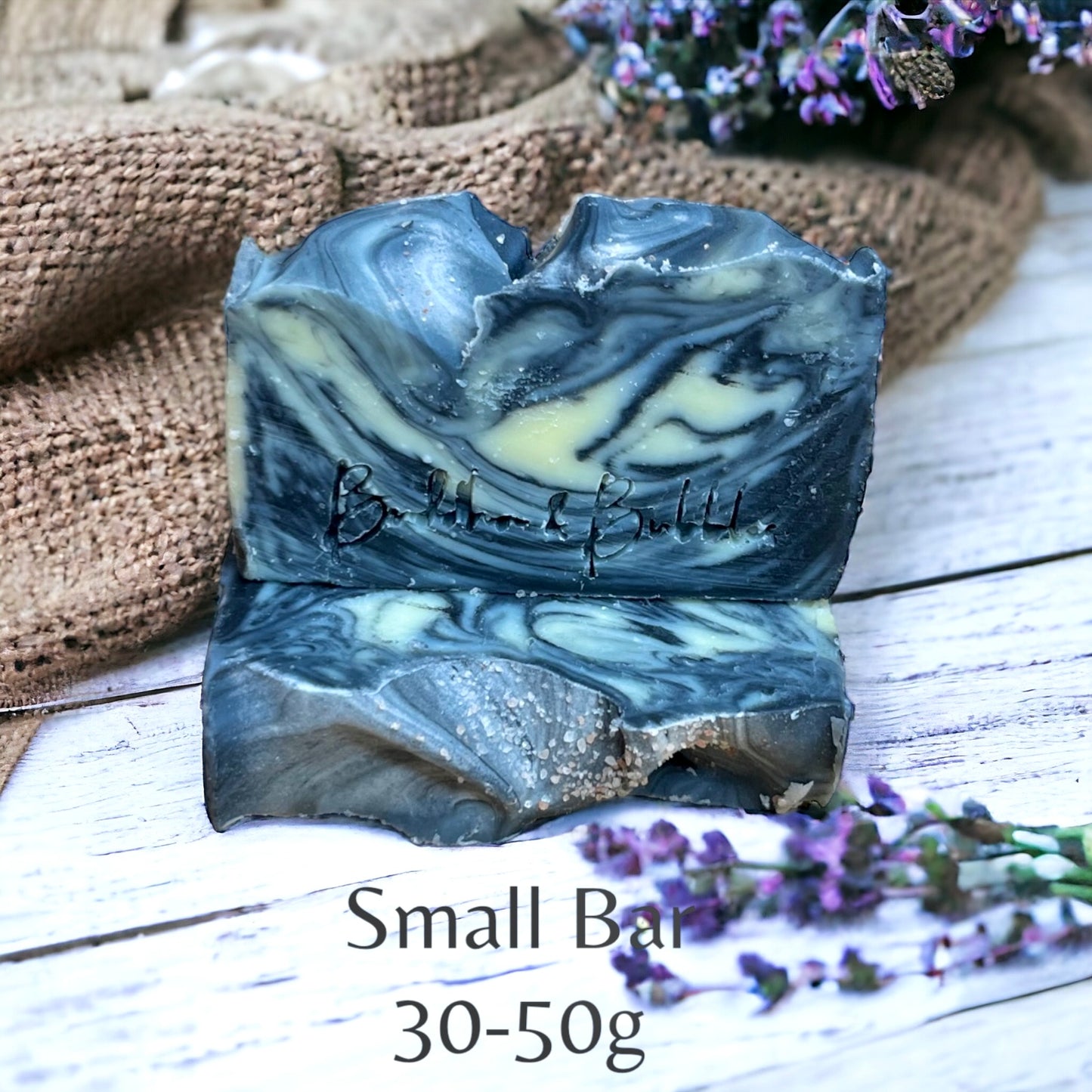 Soap Bar with Activated Charcoal and Teatree and Lavender Essential Oils enriched with Shea Butter