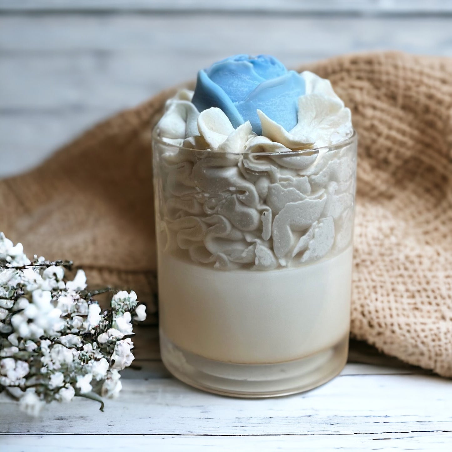 Botanical Dessert Candle with Lime, Basil & Mandarin Perfume Dupe 45hr burn with gift box