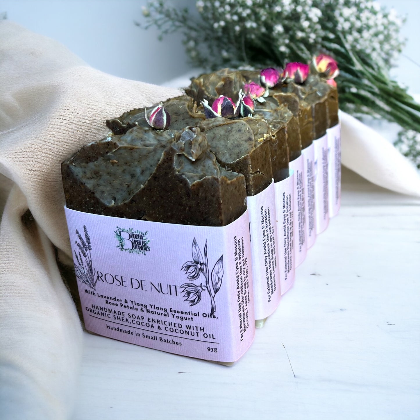 “Loveander” soap with lavender and Ylang Ylang essential oils with rose petals