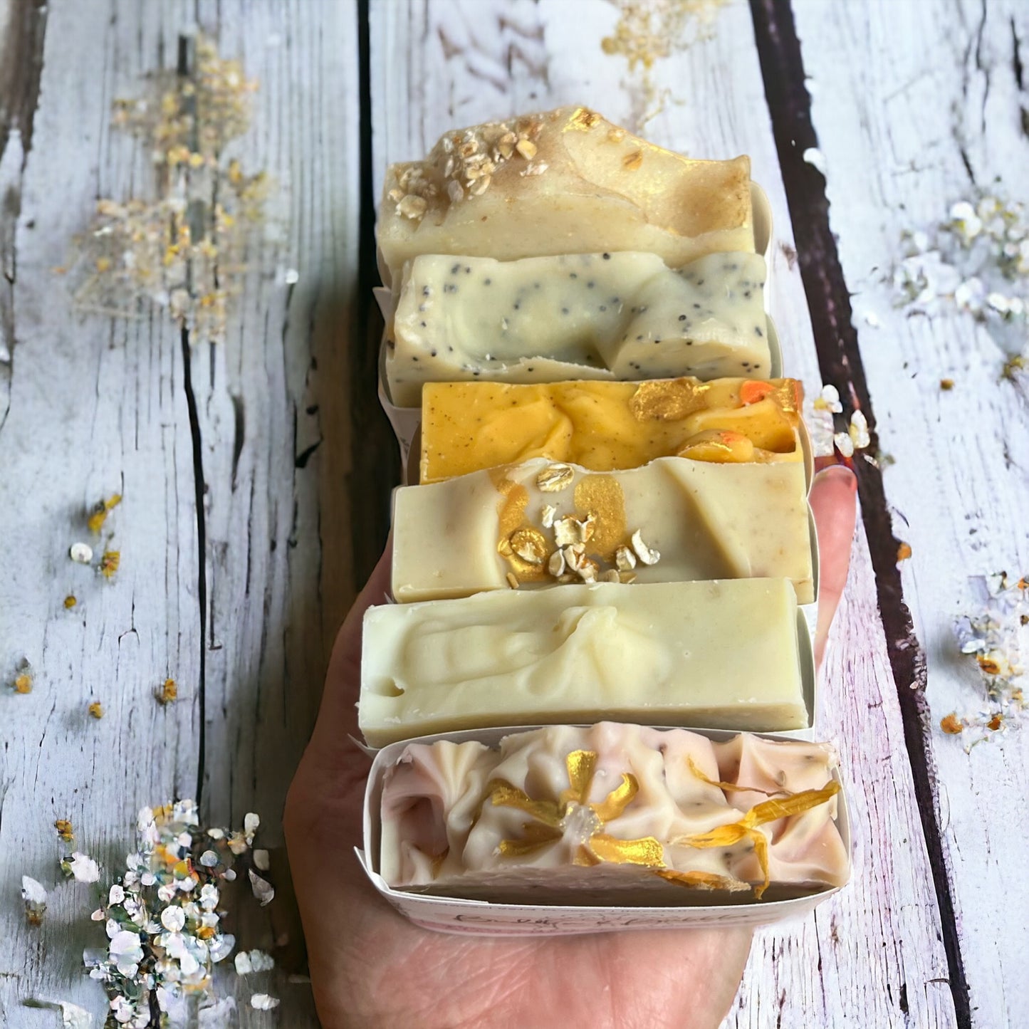 Soap bar gift box with 6 full size artisan soap bars letterbox gift