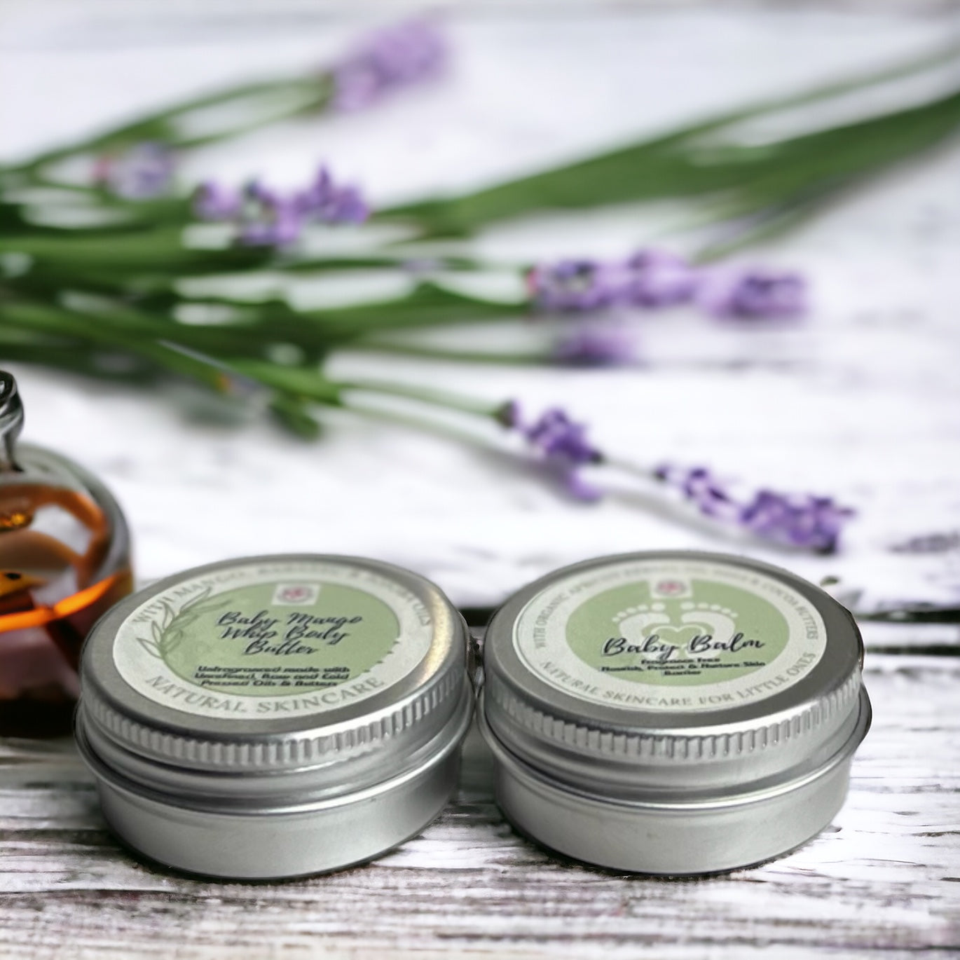 Baby skincare sample set baby balm and baby mango whip body butter