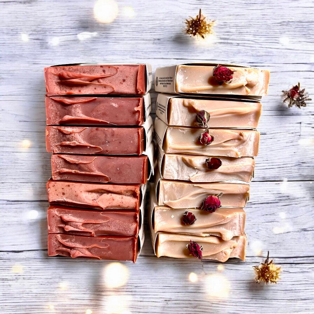 Natural Soap UK with Black Seed Oil, Madder Root, Organic, Shea Butter, Coconut Oil, Yogurt, Lemon, Rosemary essential oils