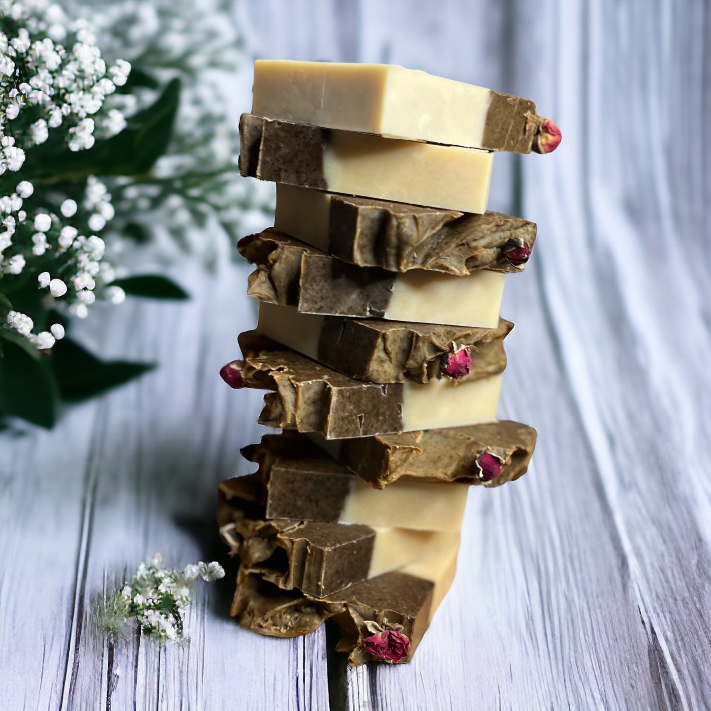 “Loveander” soap with lavender and Ylang Ylang essential oils with rose petals