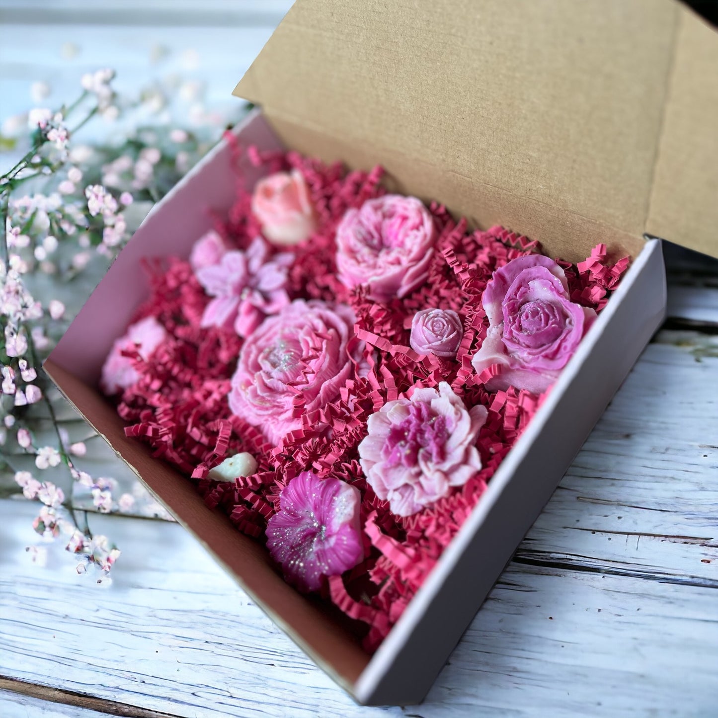 Wax Melt Flower Gift Box Mothers Day Special Occasion Gift For Her Birthday Gift Home fragrance Gift