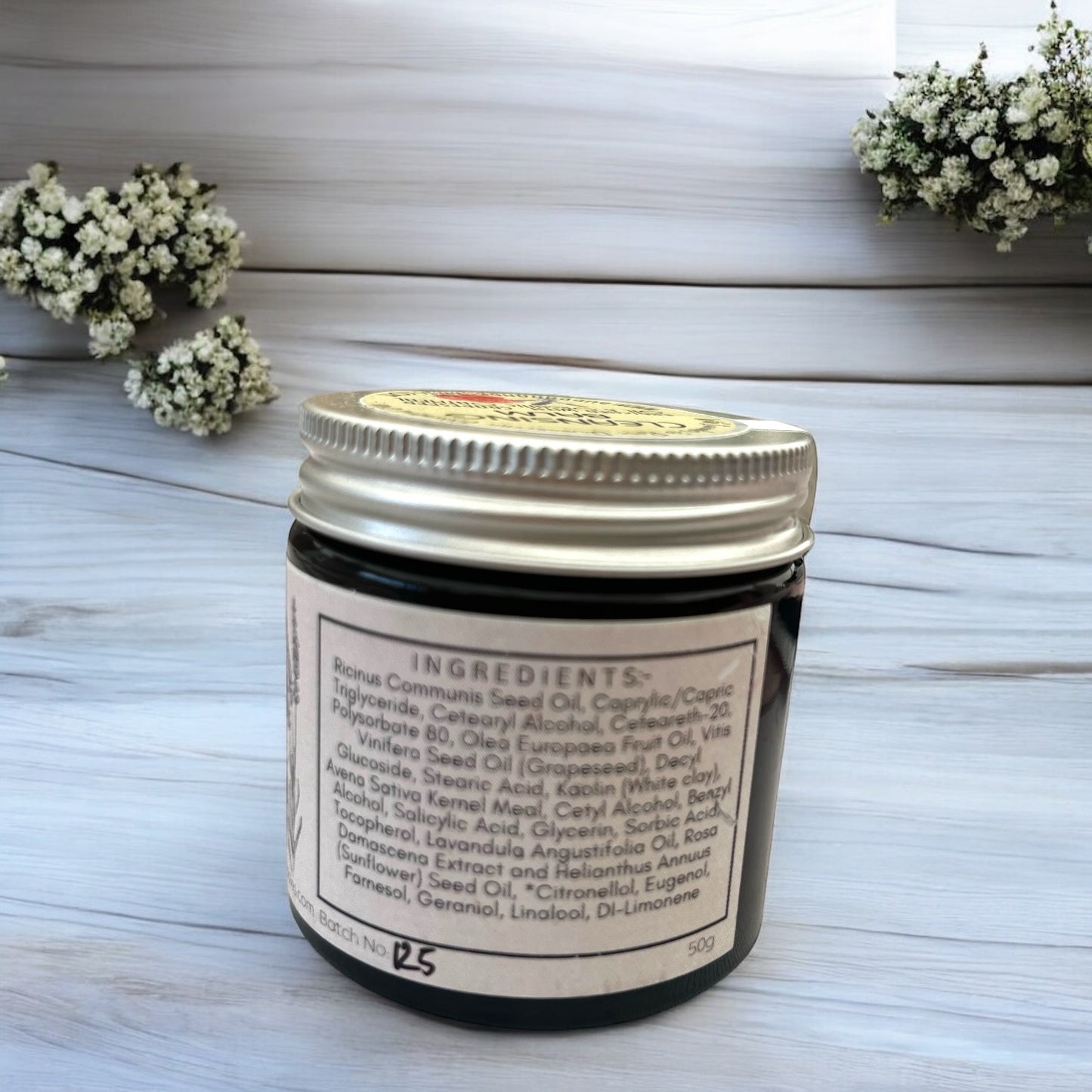 Hot cloth facial cleansing balm with lemon essential oil and rosemary essential oil