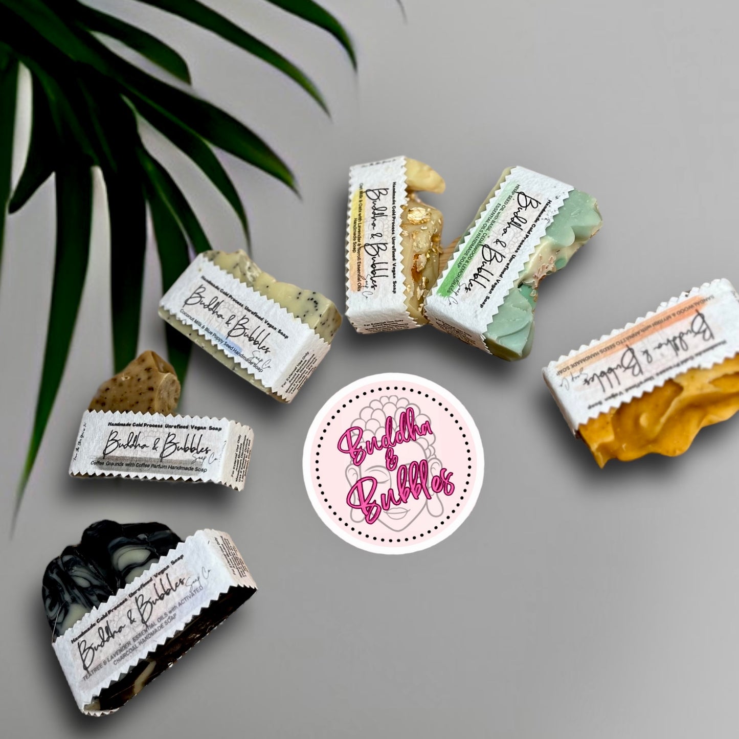single small cold process soap bars wrapped in seed paper