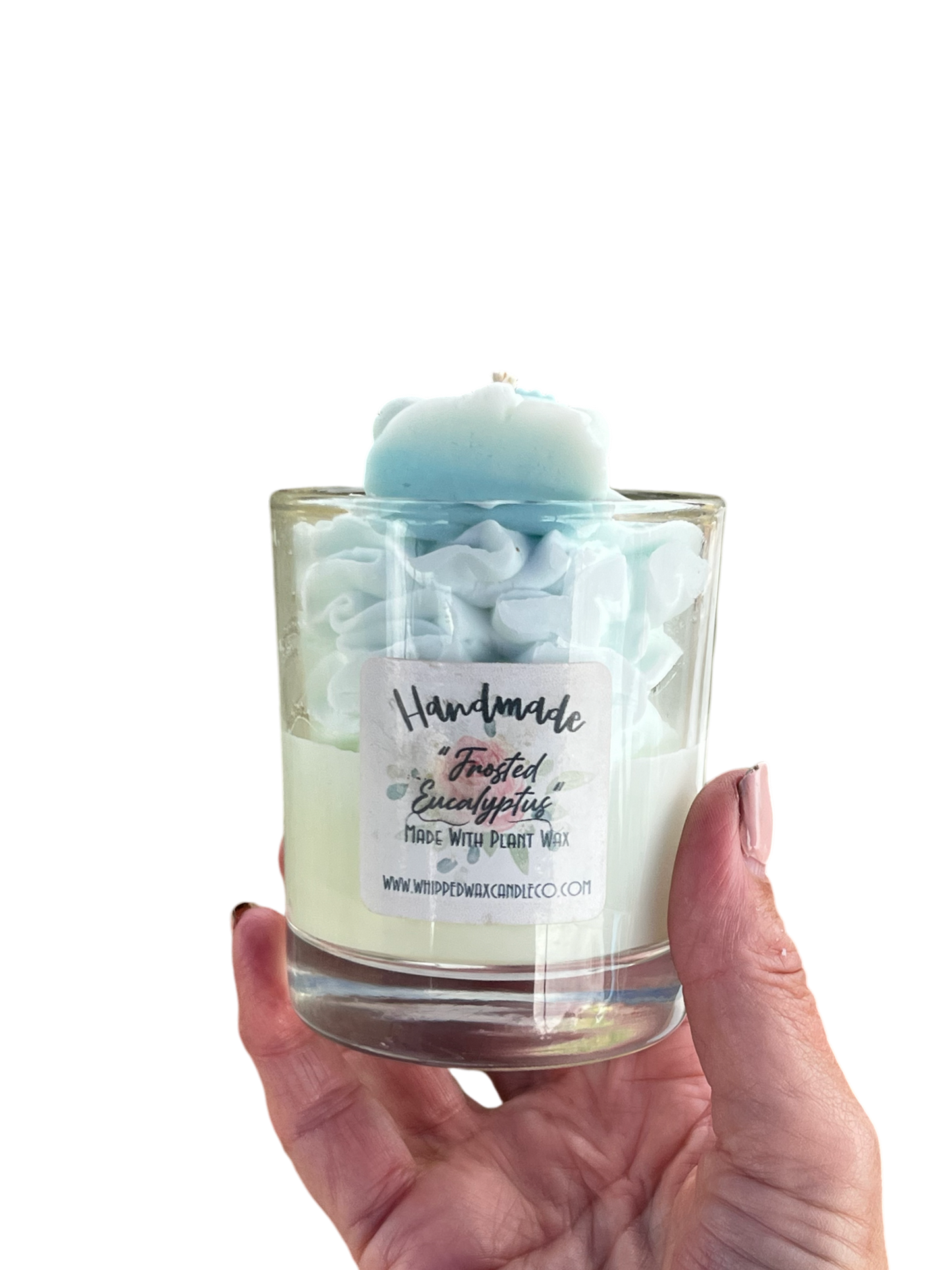 Whipped Wax Dessert candle with laundry dupe frosted eucalyptus laundry
