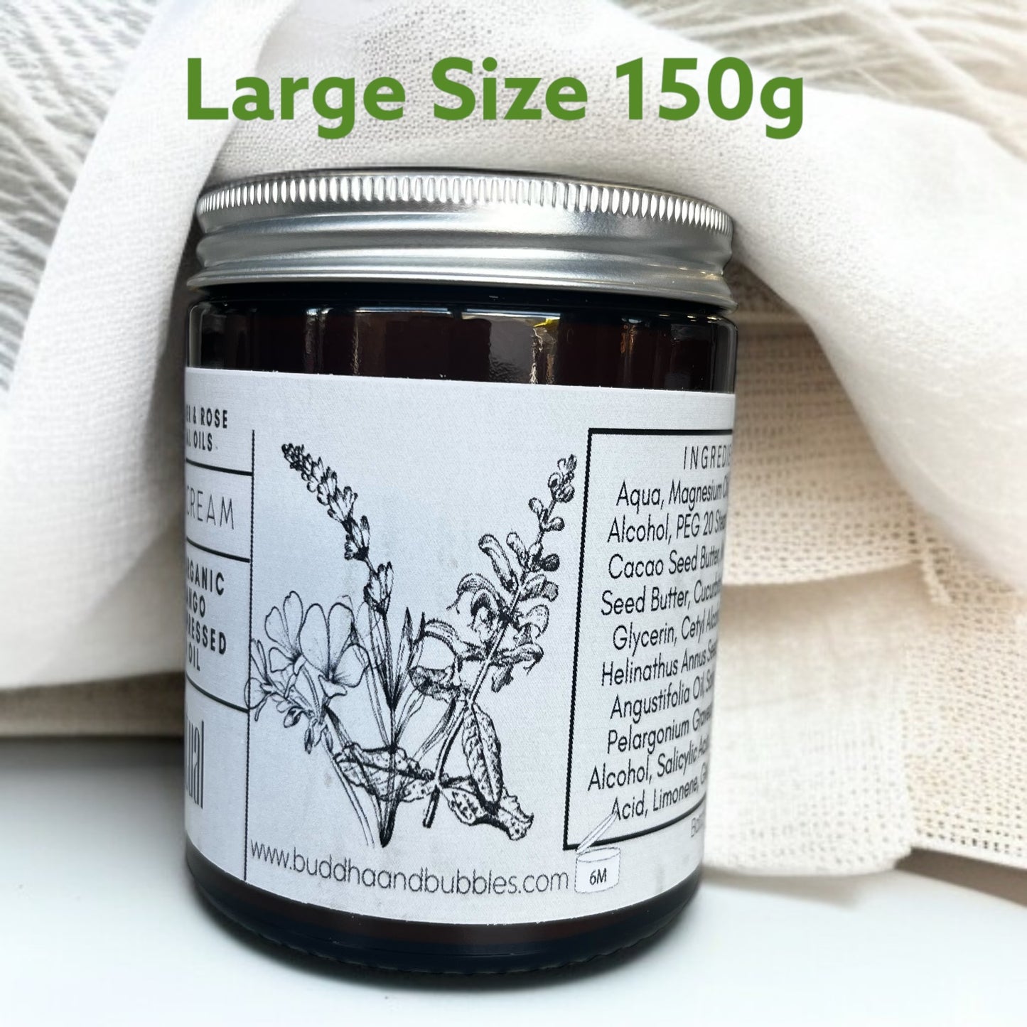 large size 150g magnesium cream o white background