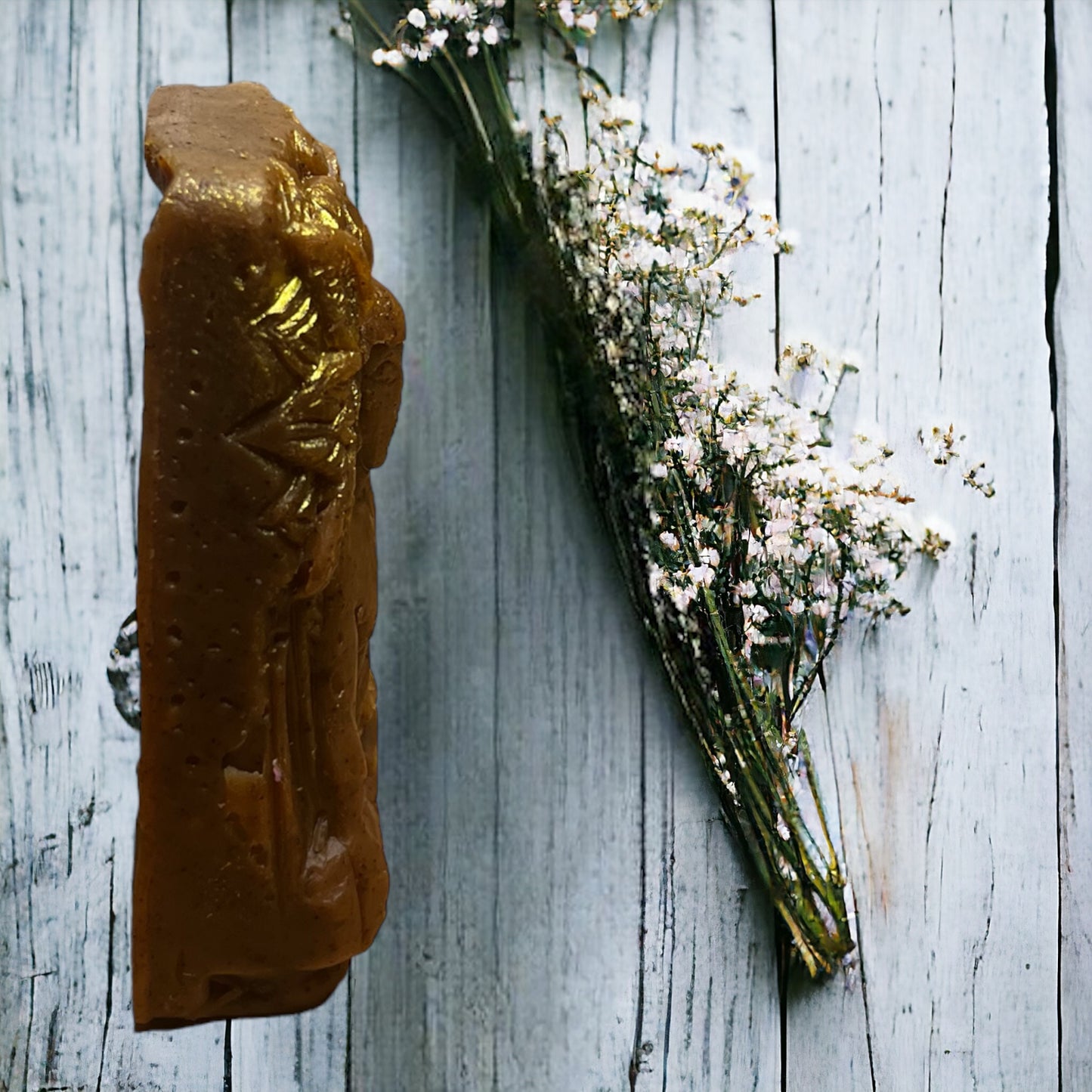 Buddha Soap Bar made with Coffee and Coffee Grounds in a Gift Box