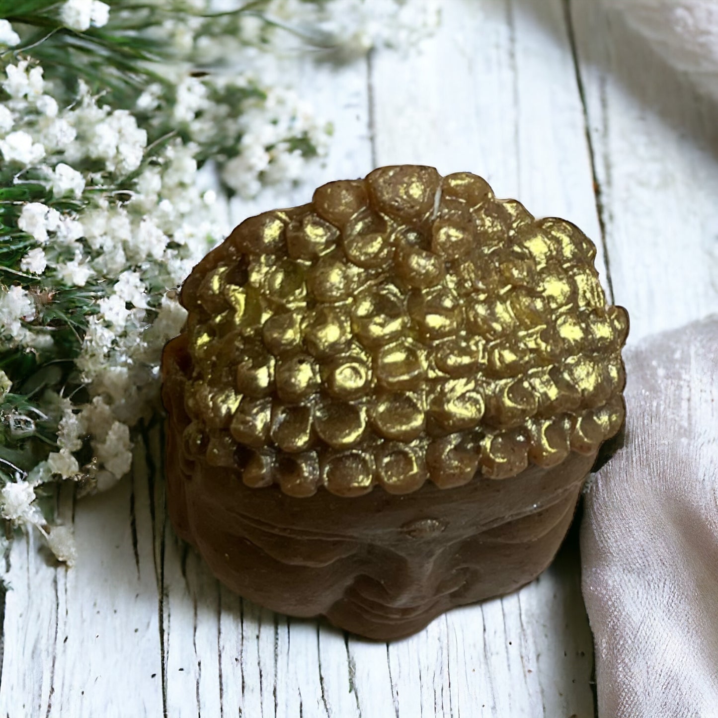 Buddha Soap Bar with Coffee and Coffee Grounds Exfoliating Soap with Gift Box