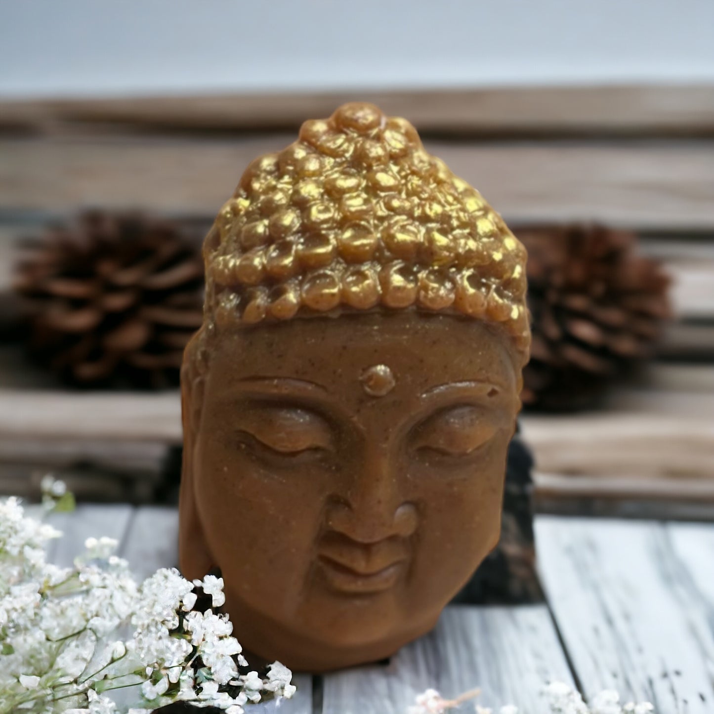 Buddha Soap Bar with Coffee and Coffee Grounds Exfoliating Soap with Gift Box