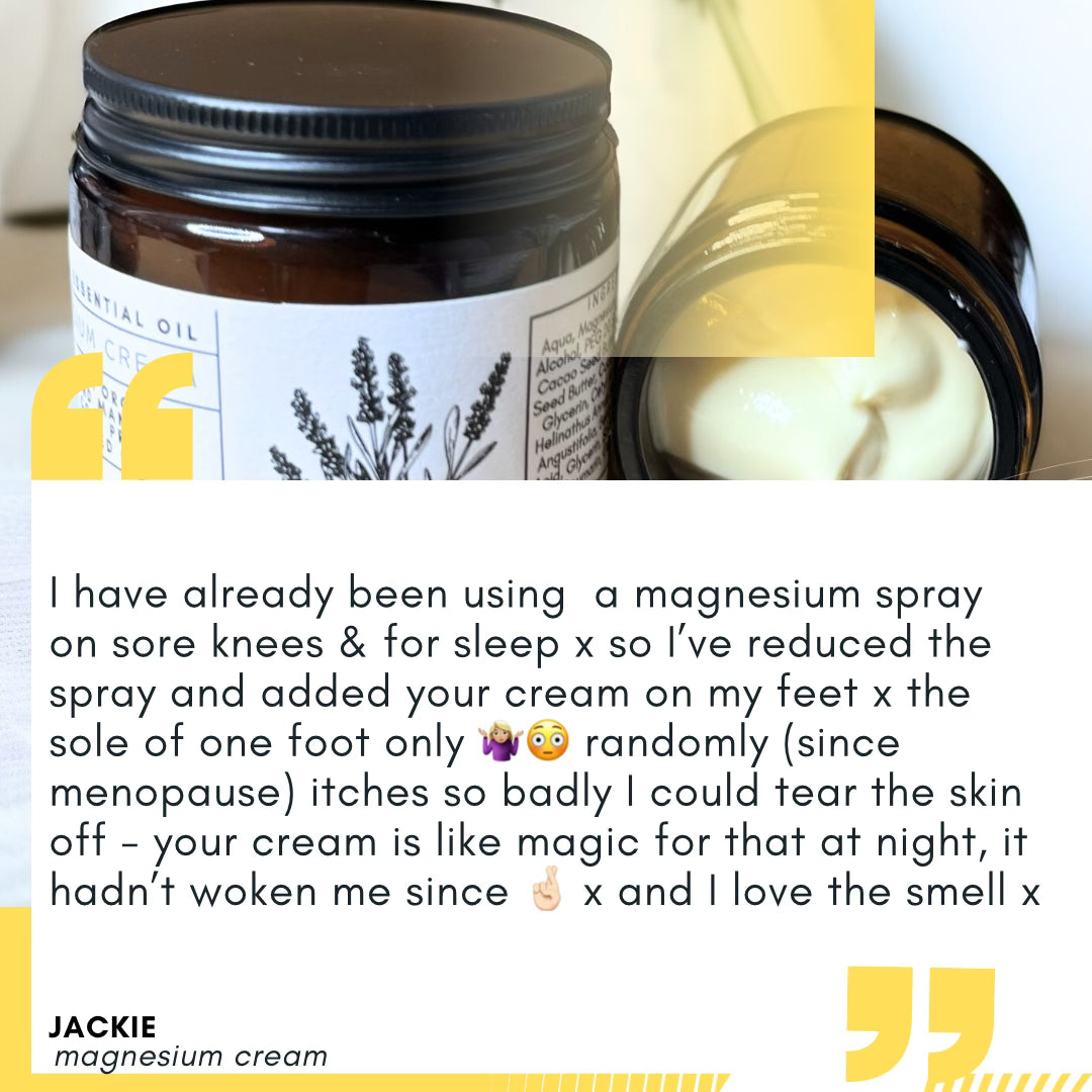 Magnesium Cream to help sleep restless legs aches and pains