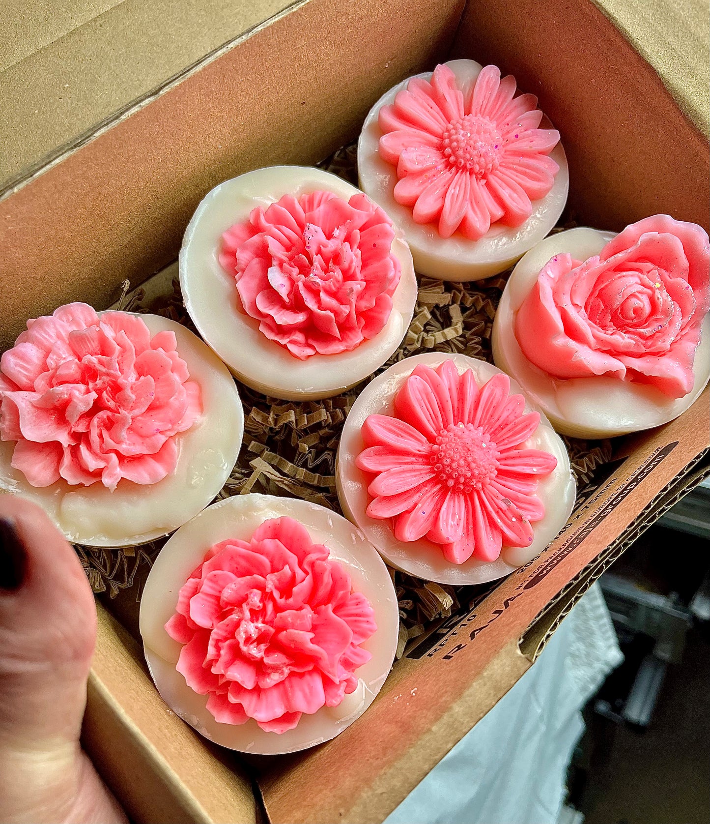Soy Wax Melt Flower Garden Gift Box with choice of Fragrance and Colour
