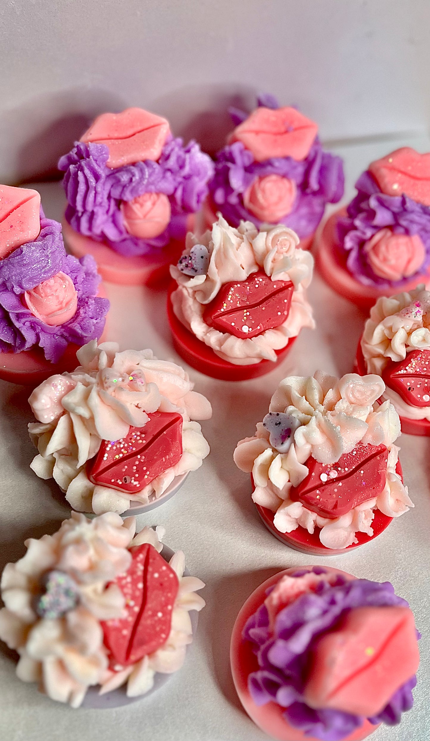 Handmade Luxury Valentine's Bespoke Soy Piped Cake Wax Melt