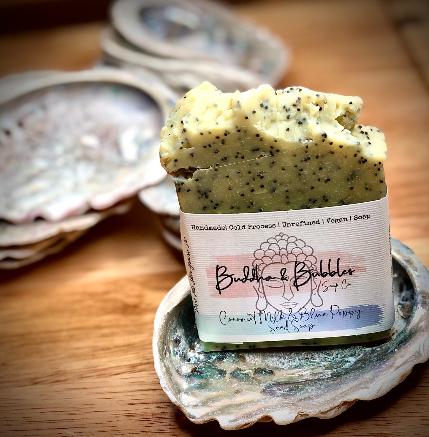 Handmade Soap Coconut Milk & Blue Poppy Seed