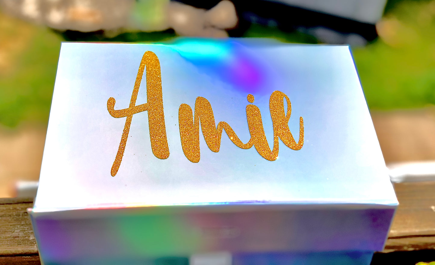 Personalised Gift Box A5 Deep - Holographic Silver