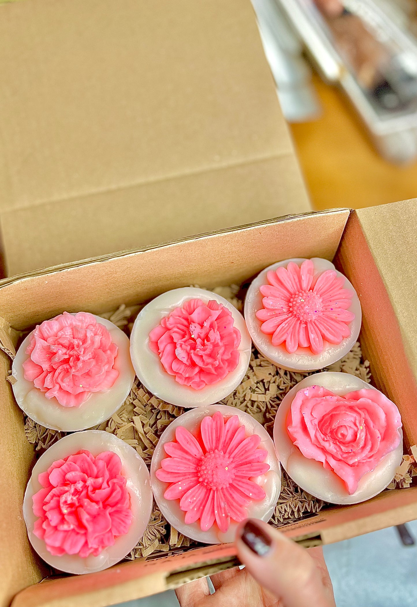 Soy Wax Melt Flower Garden Gift Box with choice of Fragrance and Colour