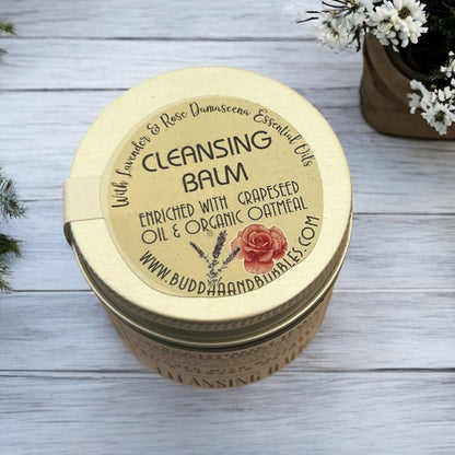 Hot cloth facial cleansing balm with lemon essential oil and rosemary essential oil 