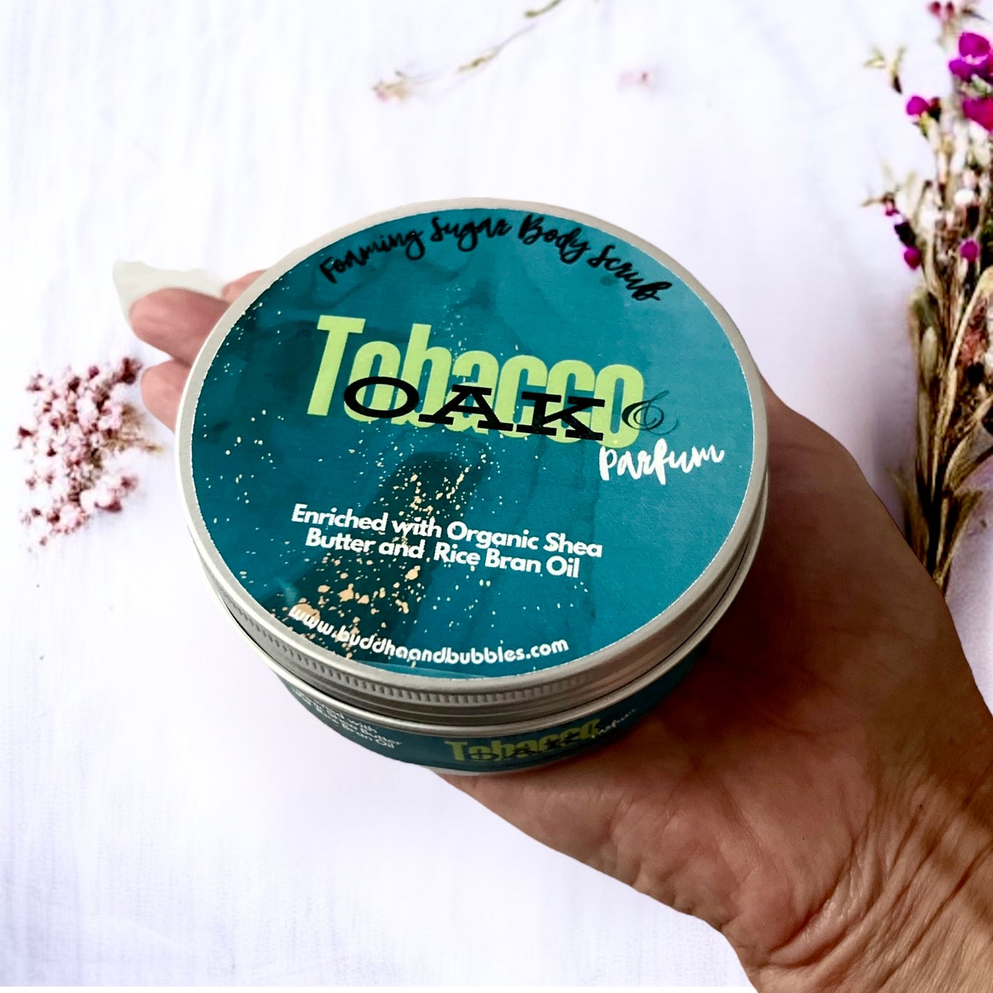 Foaming sugar body scrub tobacco and oak 