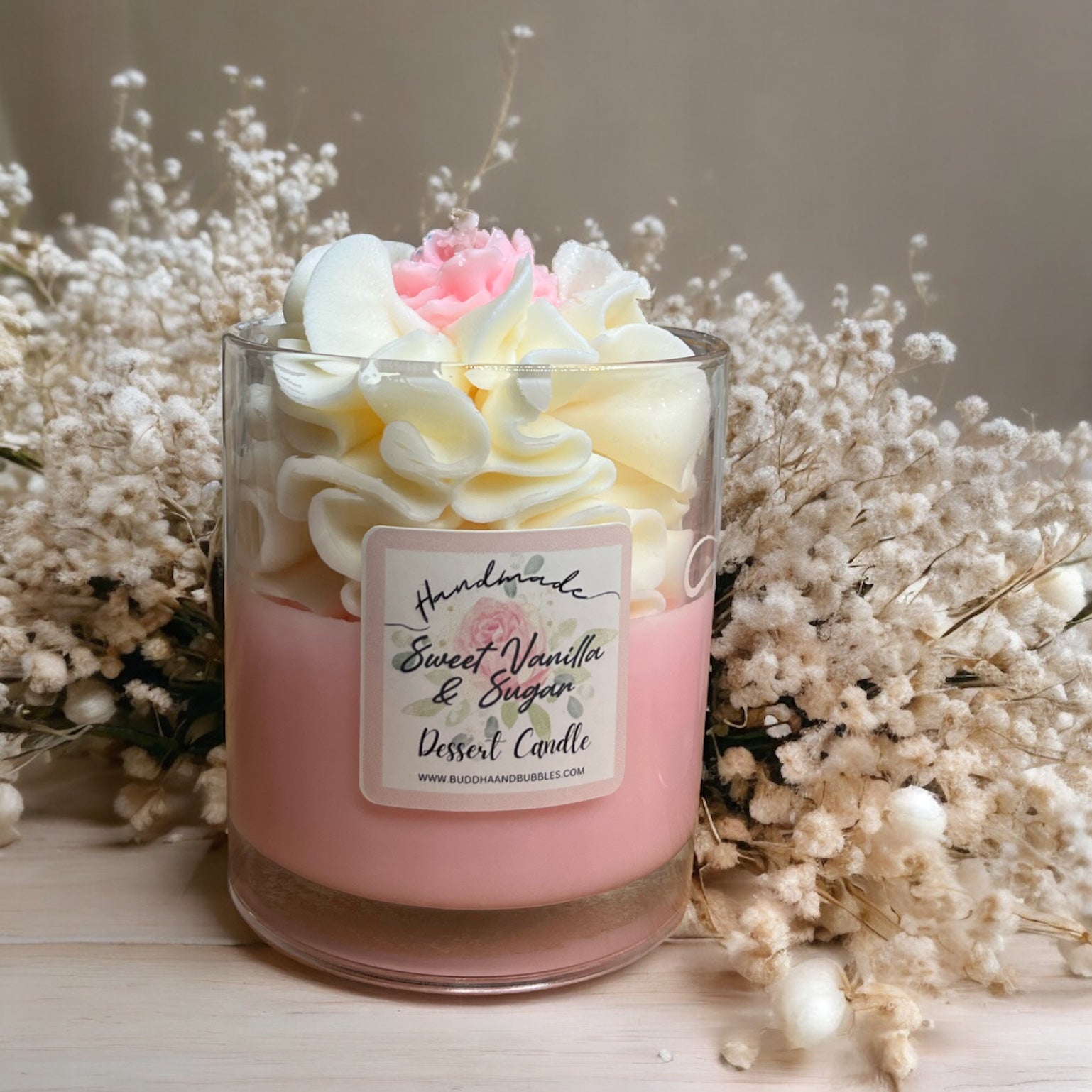 Candle Large 45hr Whipped Wax - Sweet Vanilla & Sugar