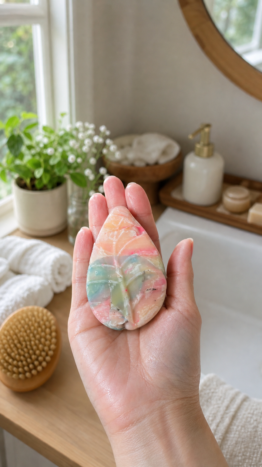 Aromatherapy Soap Bar with Rose Geranium Essential Oil