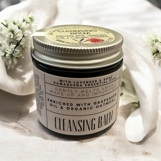 Hot cloth facial cleansing balm with lemon essential oil and rosemary essential oil 