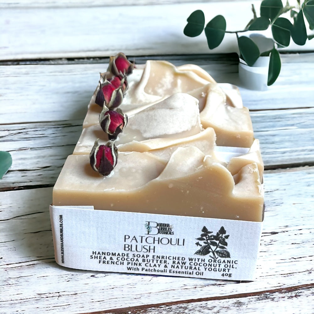 Small bar Patchouli Clay Soap Bar, Natural Skincare, Handmade Soap with yogurt Eco-Friendly Soap