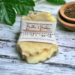 Open image in slideshow, Soap bar neem seed oil with Rhassoul Clay and Nag Champha Parfum
