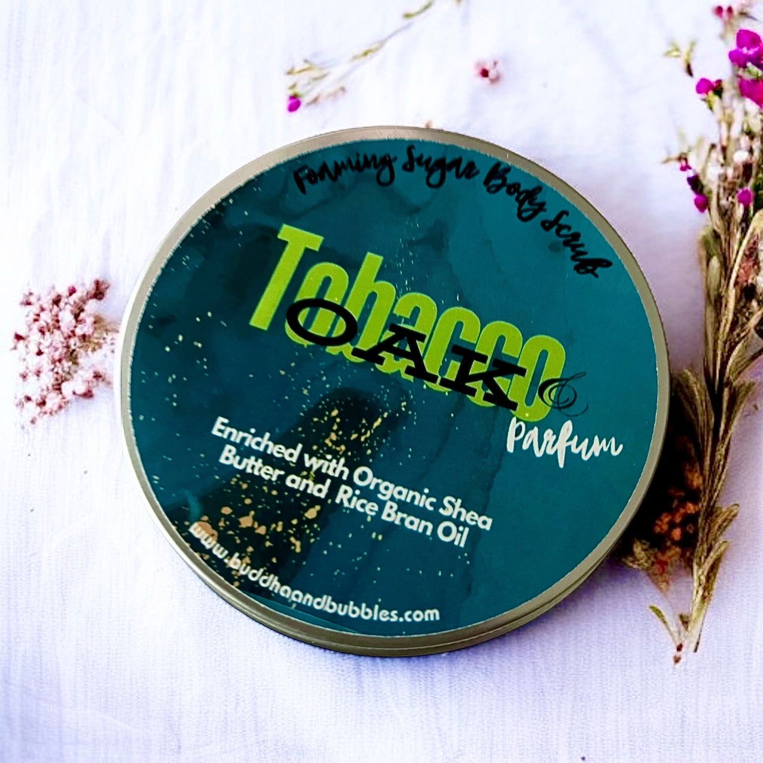 Foaming sugar body scrub tobacco and oak 