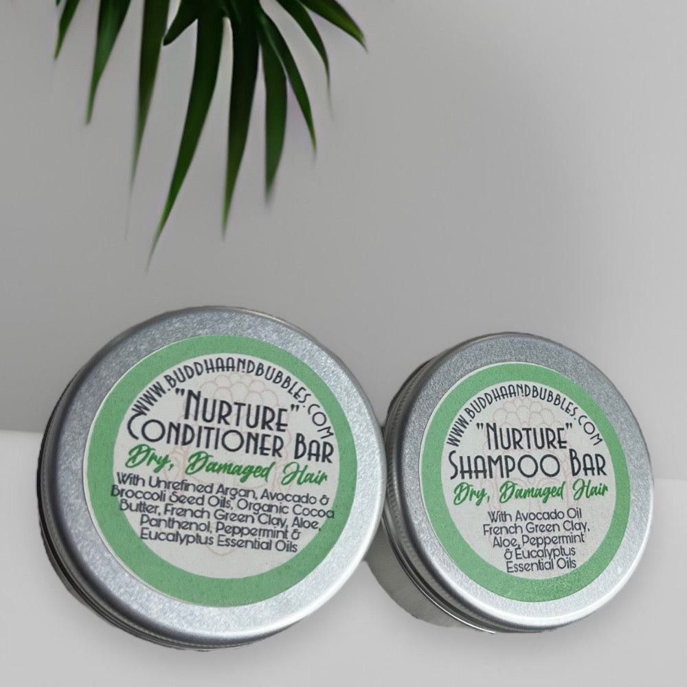 Solid Conditioner Bar NURTURE for Dry Damaged Hair with Aloe Extract & Avocado Oil