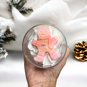 Open image in slideshow, snowman handmade luxury whipped wax dessert candle Wax Snow Angel Parfum

