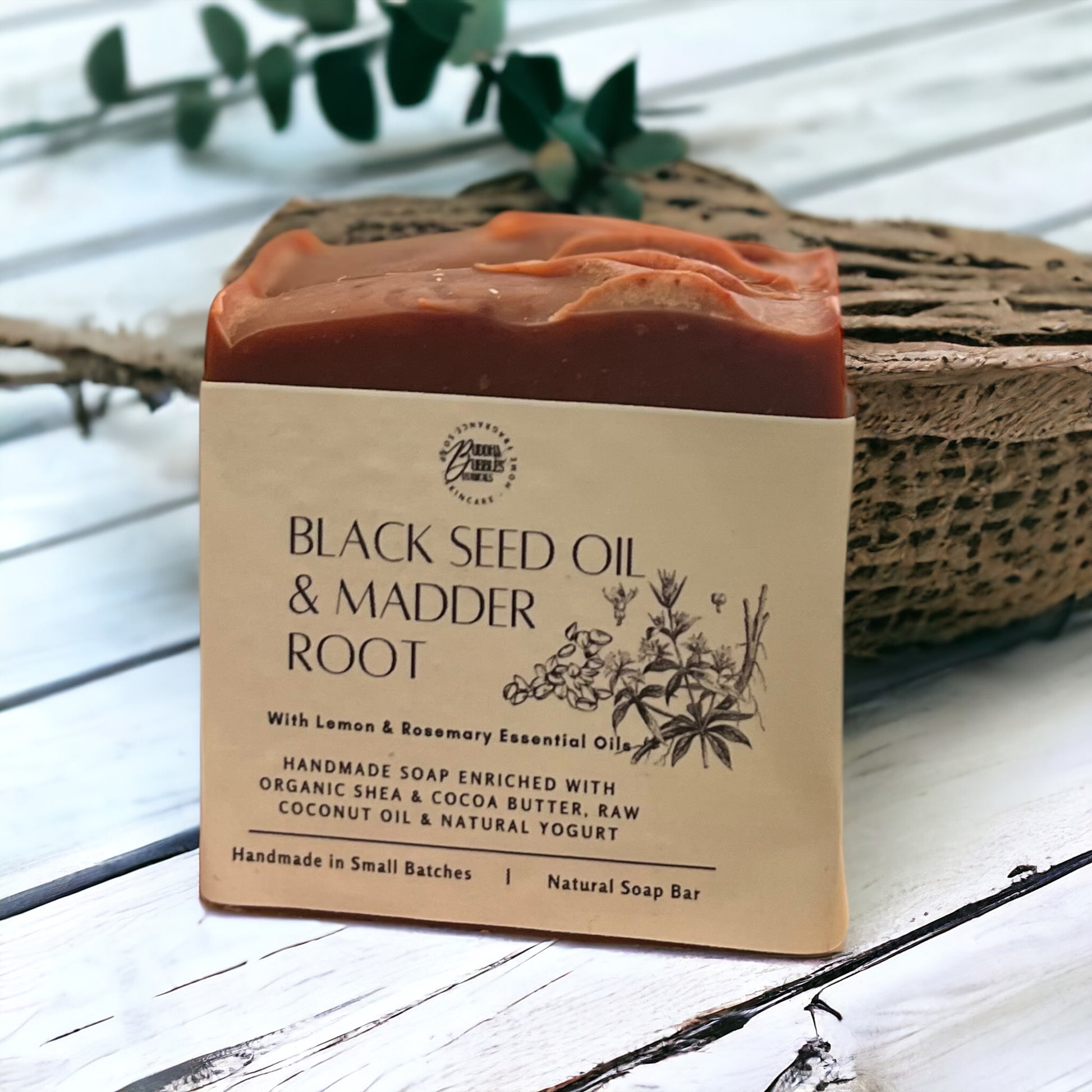 Natural Soap Bar Enriched with Organic Shea & Cocoa Butter, Raw Coconut Oil, and Natural Yogurt