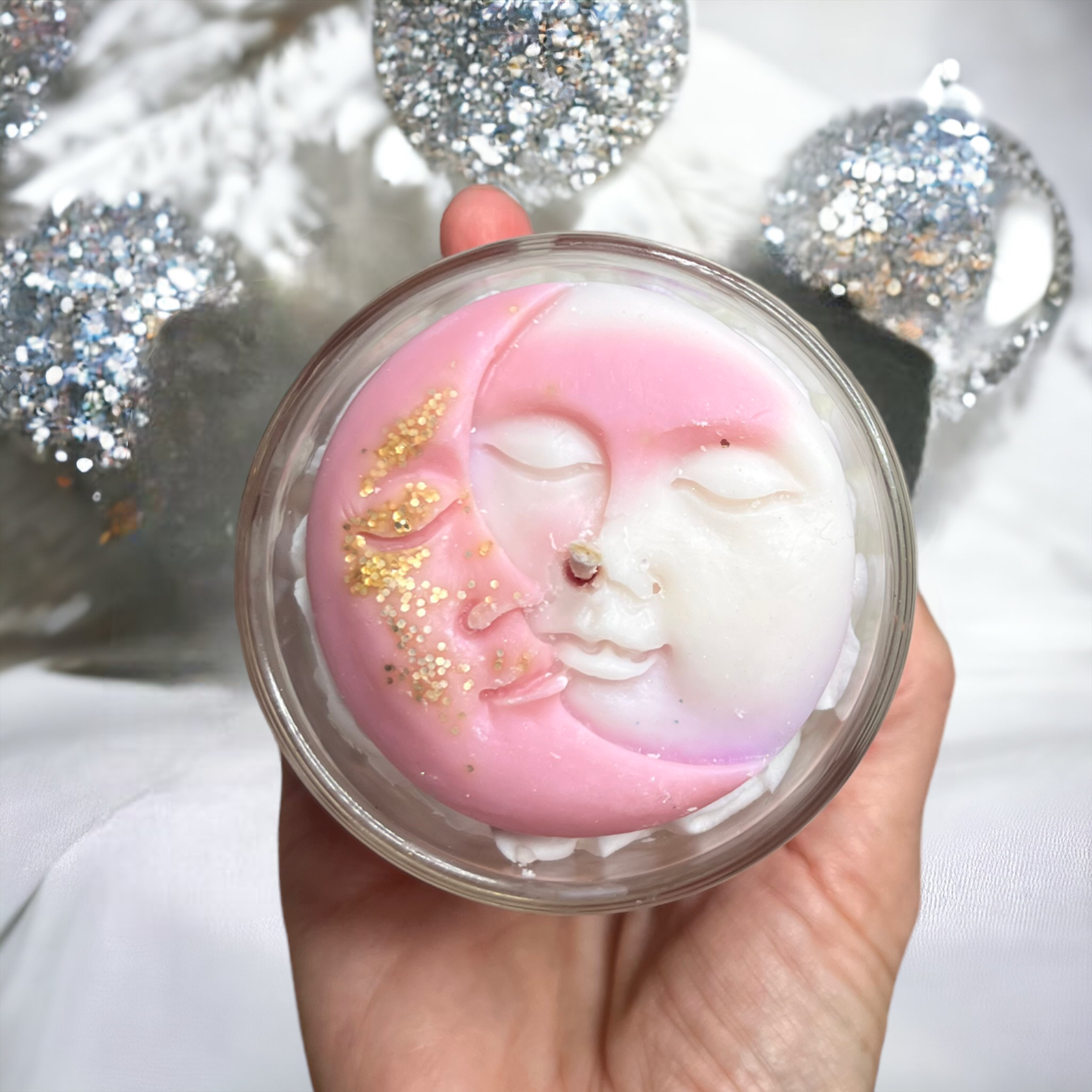 luna moon handmade luxury whipped wax dessert candle Wax Snow Angel Parfum