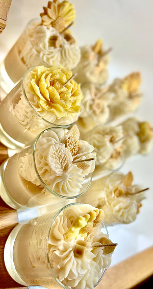 Luxury Dessert Candle With Whipped Wax piped Uk 