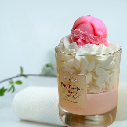 Lily Berries handmade luxury whipped wax dessert candle with lady bust 