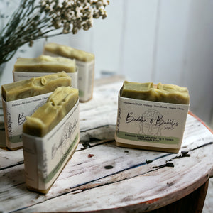 Soap bar cold process artisan avocado oil avocado puree and Spirulina 