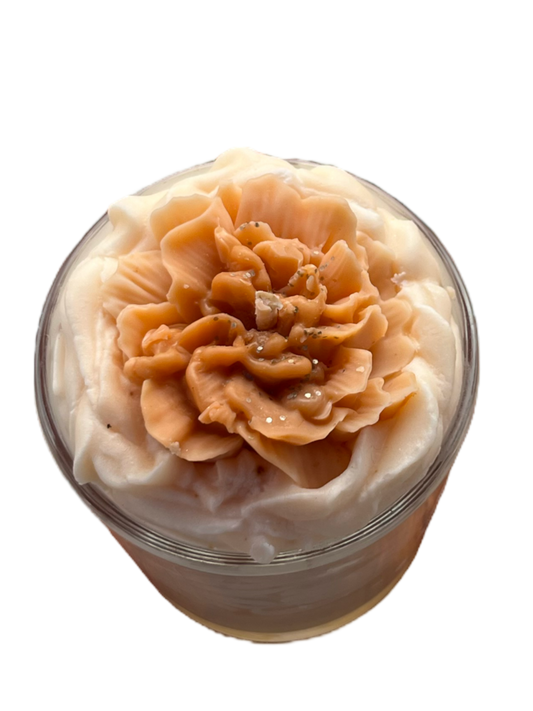 Vanilla latte dessert candle whipped wax candle made with plant wax 35hr burn time 