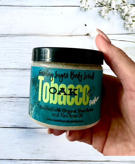Foaming sugar body scrub tobacco and oak 