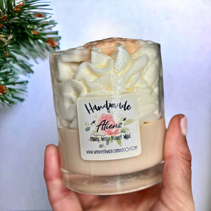 Luxury whipped wax candle with Alien parfum and flower 