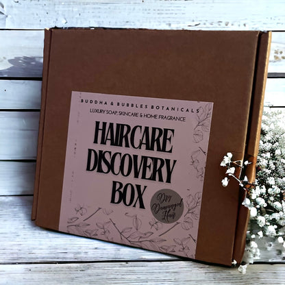 Haircare Discovery Box including Solid Shampoo and Conditioner Bar with no silicon or harsh surfactants