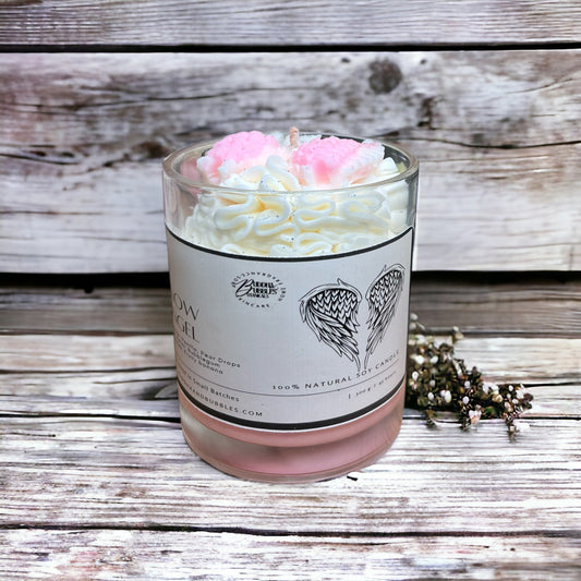 Winter Collection Snow Fairy Memory Candle Remembrance pink 