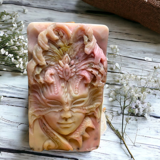 Goddess Soap Bar with Raspberry Seed Oil, Raspberry Seed Oils Frankincense Neroli and Orange Blossom Essential Oil Blend