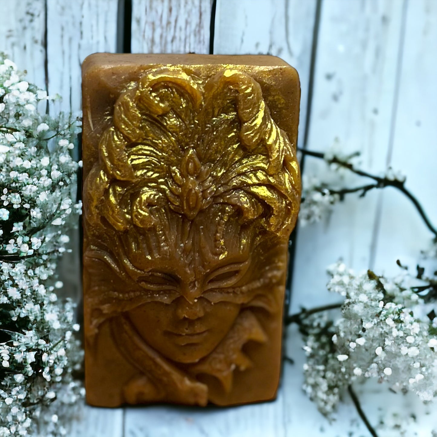 Goddess Soap Bar made with Coffee and Coffee Grounds in a Gift Box 