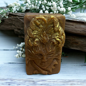 Goddess Soap Bar made with Coffee and Coffee Grounds in a Gift Box 