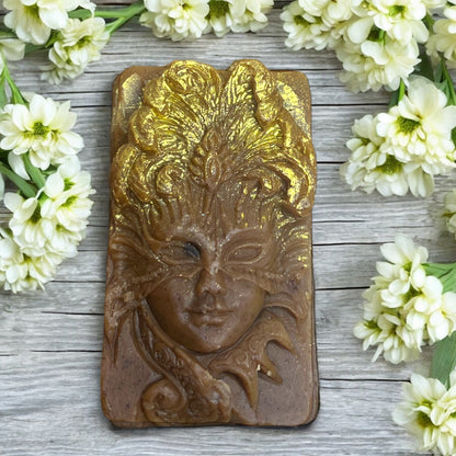 Goddess Soap Bar made with Coffee and Coffee Grounds in a Gift Box 