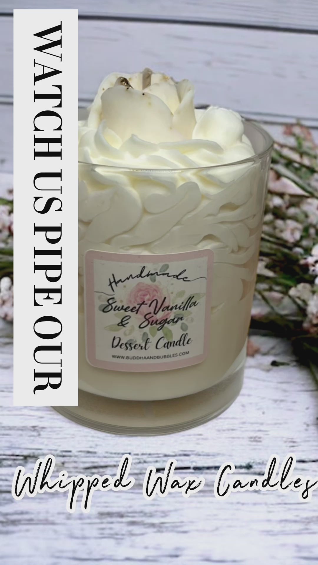 Watch us make White Candle Large 45hr Whipped Wax - Sweet Vanilla & Sugar