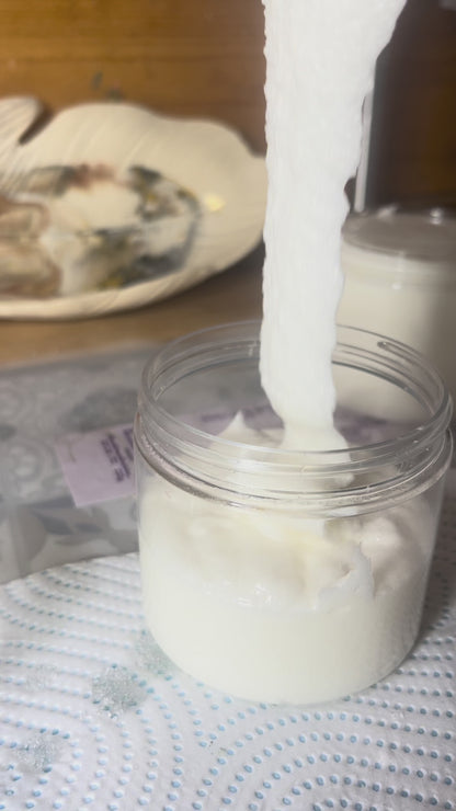 Handmade Foaming Sugar Scrub | Shea Butter, Rice Bran Oil, Aromatherapy Pot