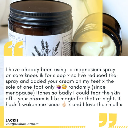 Magnesium Cream to help sleep restless legs aches and pains
