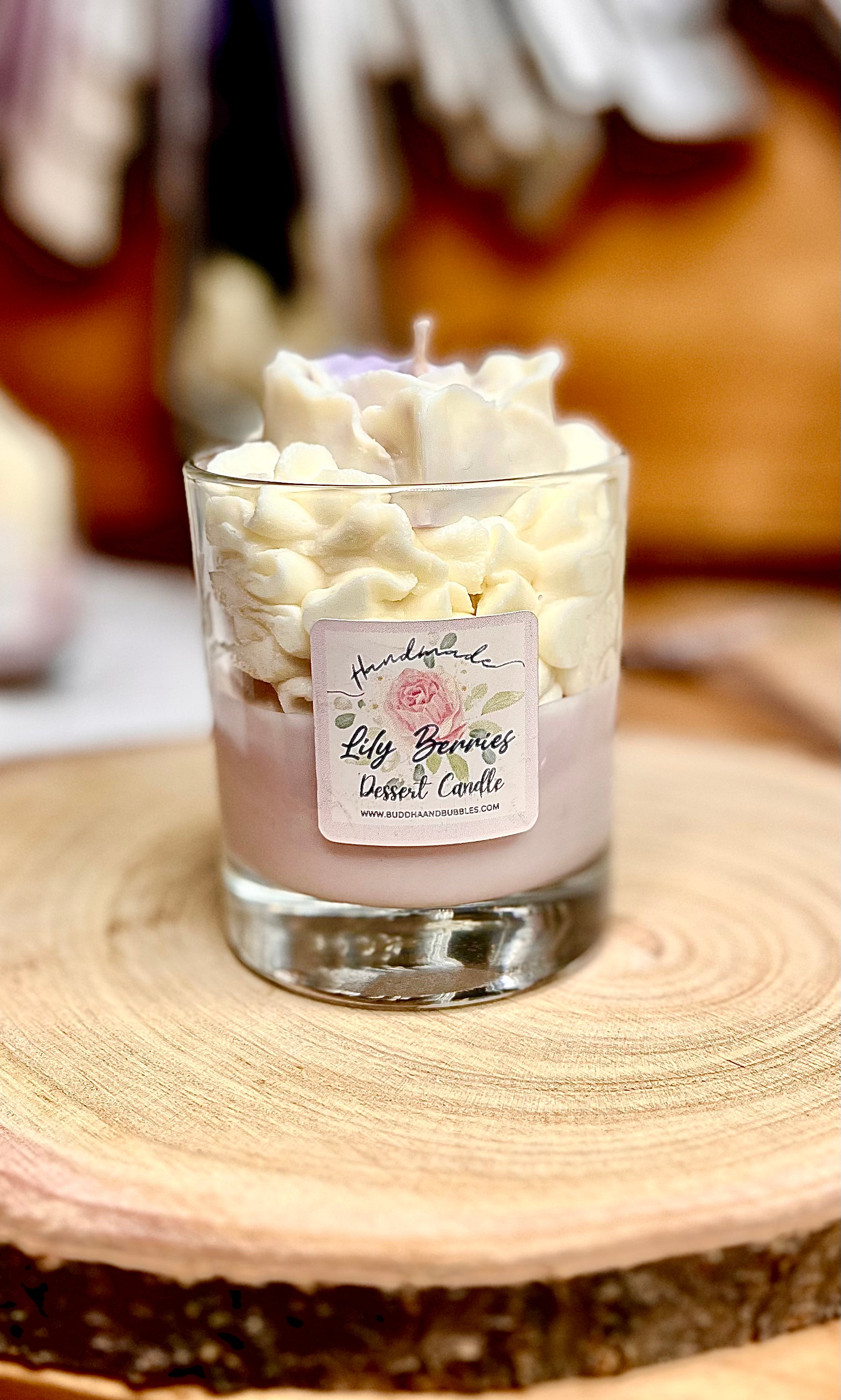 Lily Berries Lavender Luxury Whipped Wax Dessert Candle