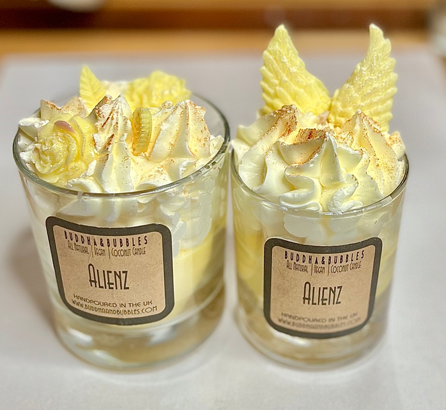 Handmade Dessert Candle with Whipped Wax Top and Alienz Parfum